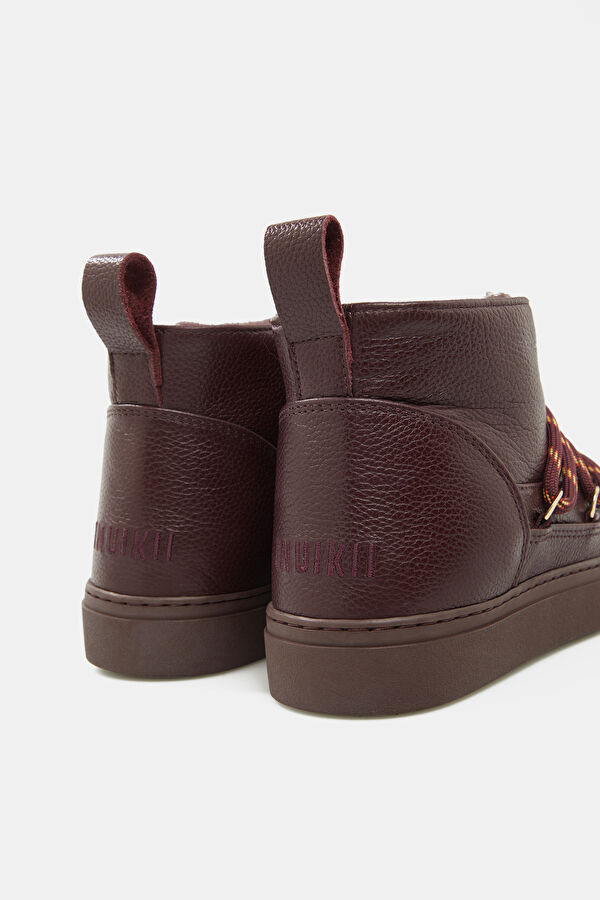 Full Leather Gloss Bordo Kadın Bot 4
