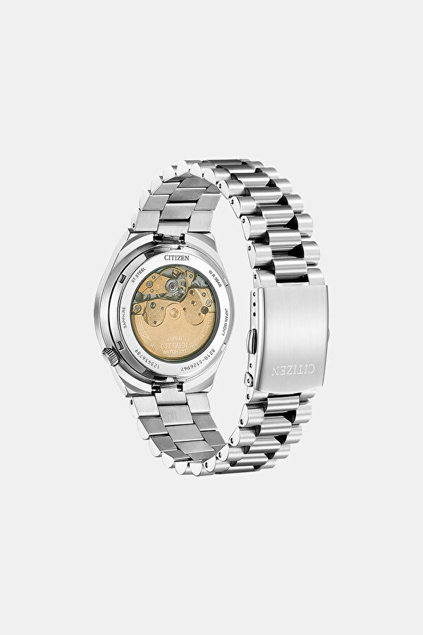 Tsuyosa NJ0150-81Z Gümüş Koyu Sarı Paslanmaz Çelik Kol Saati 5