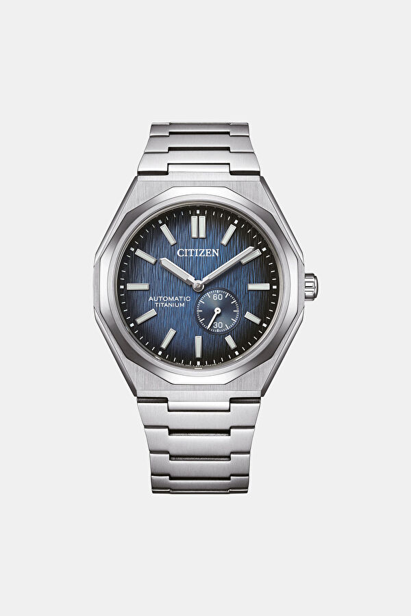 Zenshin 60 NK5020-58M Gümüş Koyu Mavi Süper Titanyum Kol Saati