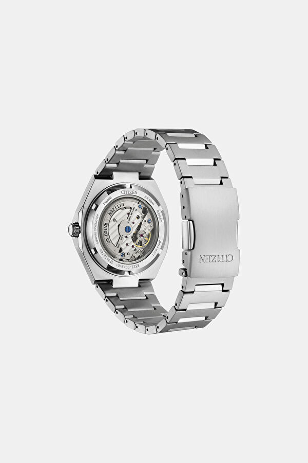 Zenshin 60 NK5020-58M Gümüş Koyu Mavi Süper Titanyum Kol Saati 4