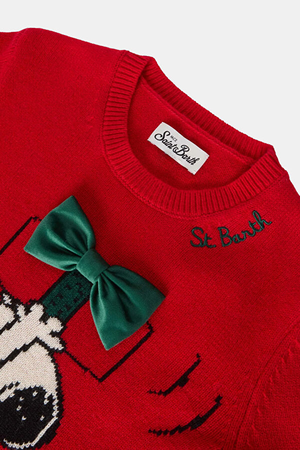 Red Crew Neck Kids Sweatshirt 2