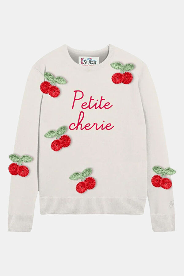 White Crew Neck Kids Sweatshirt
