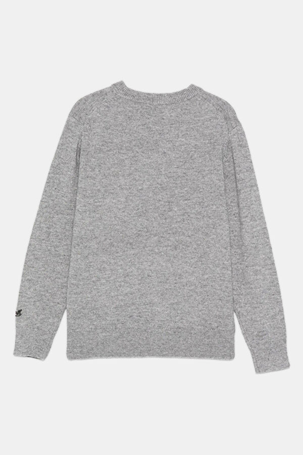 Gray Printed Wool Children's Sweater 2