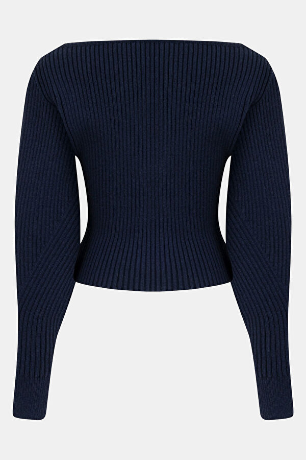 Navy Wool Sweater 2