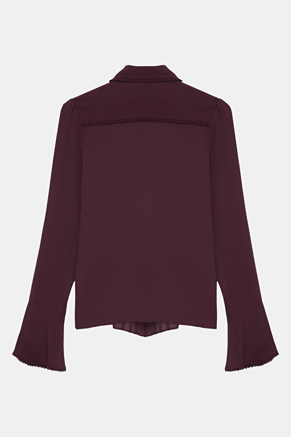 Brown Long-Sleeve Blouse 2