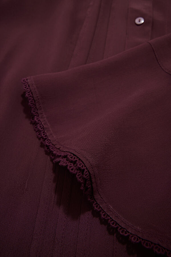 Brown Long-Sleeve Blouse 4