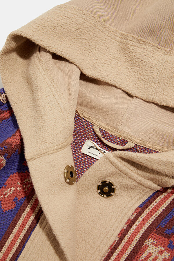 Beige Patterned Women's Cardigan 3
