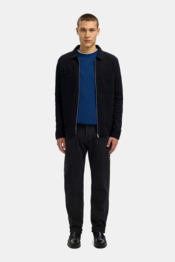 Black Zip-Up Men's Jacket 4
