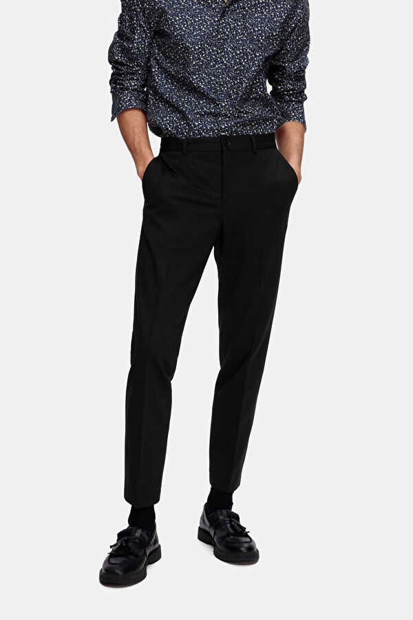 Dar Kalıp Siyah Slim Fit Viskoz Erkek Pantolon 2