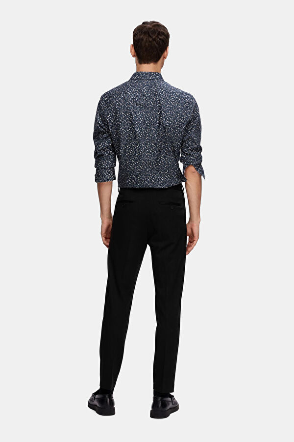 Dar Kalıp Siyah Slim Fit Viskoz Erkek Pantolon 3