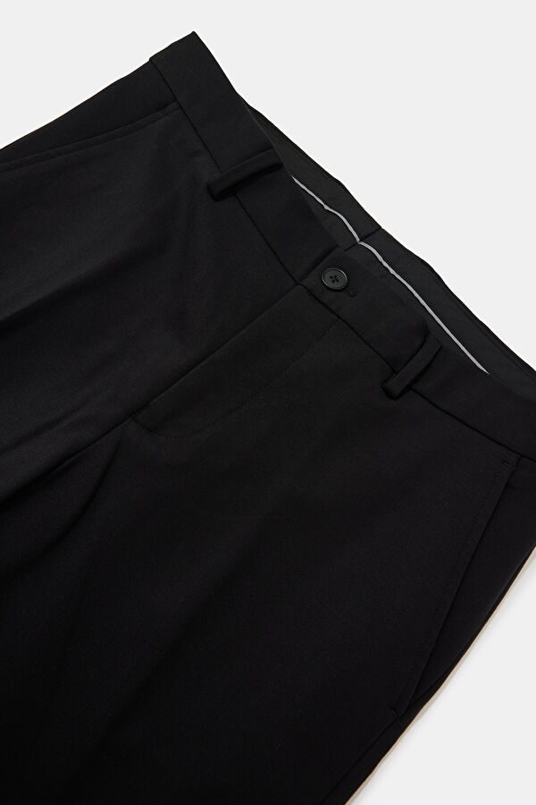 Dar Kalıp Siyah Slim Fit Viskoz Erkek Pantolon 6