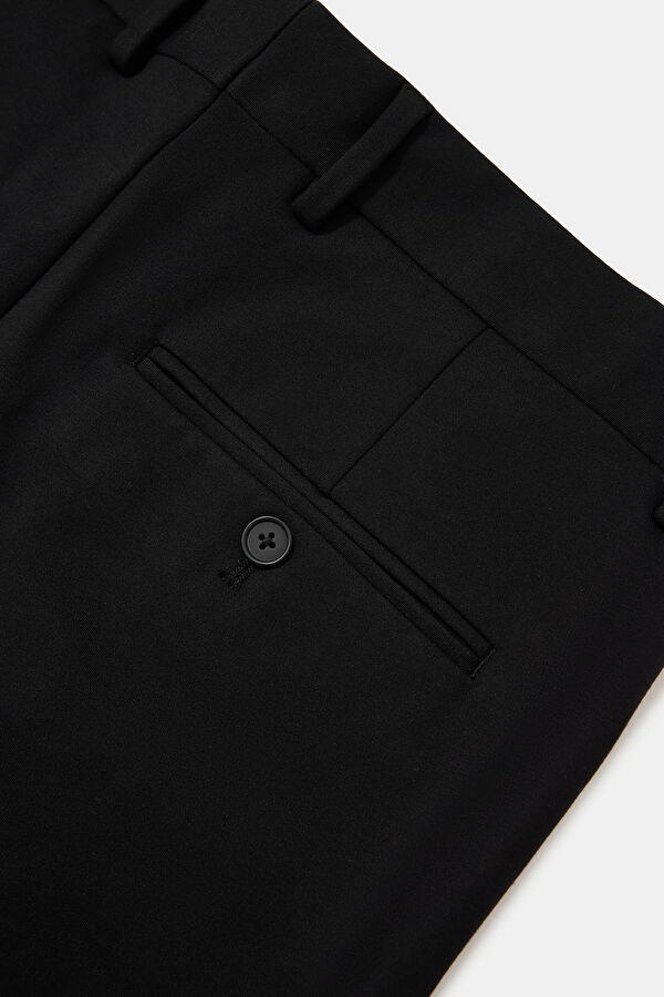 Dar Kalıp Siyah Slim Fit Viskoz Erkek Pantolon 7