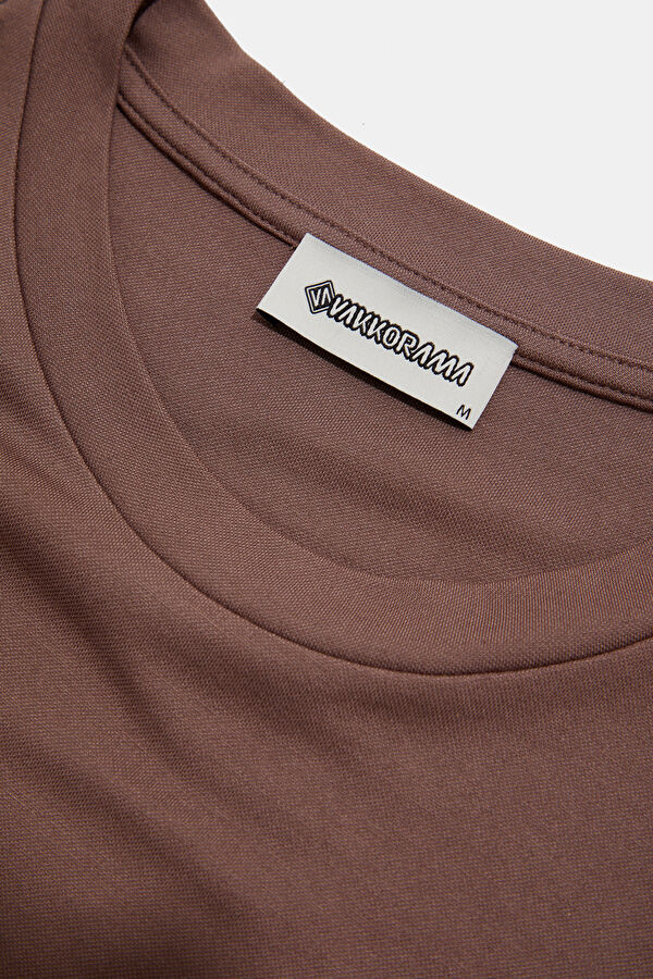 Rose Pink Crew Neck Print Men's T-Shirt 3