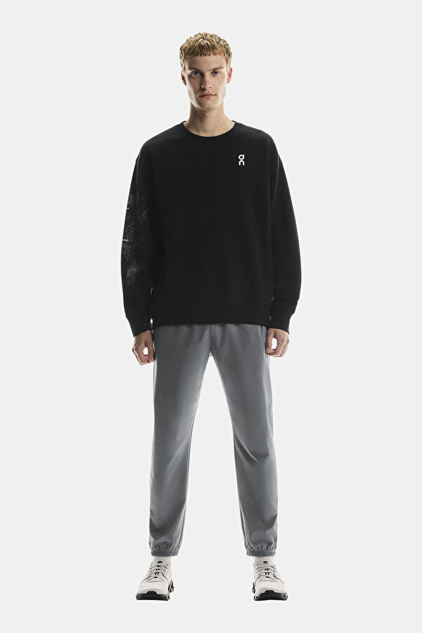 Club Crew Graphic Siyah Erkek Sweatshirt 5