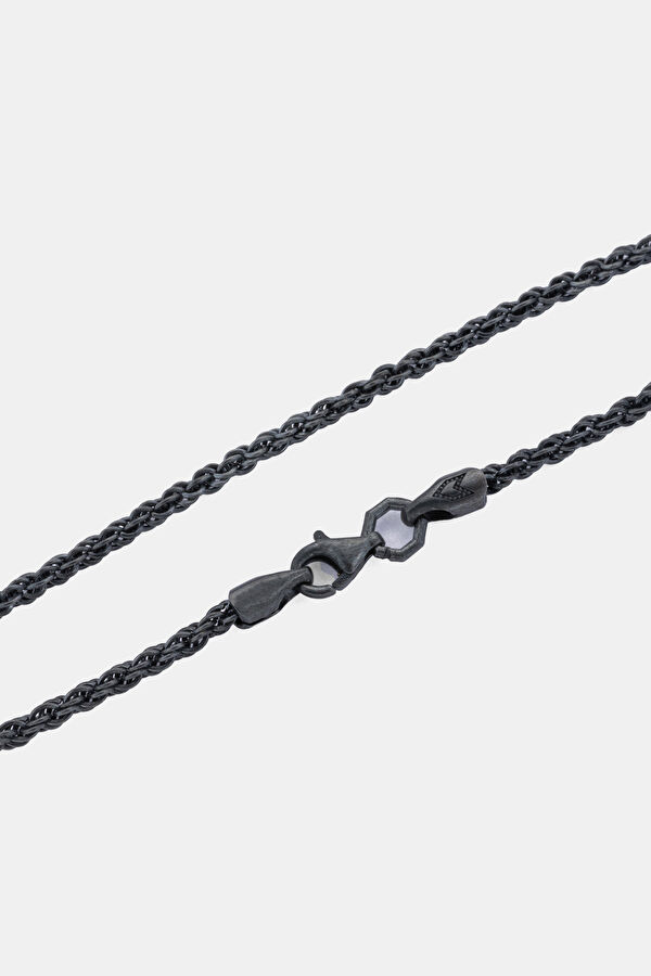 Oxidized Twisted Chain Silver Bracelet 3