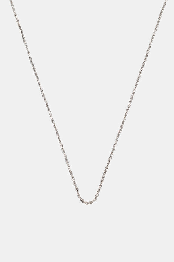 Twisted Chain Silver Necklace