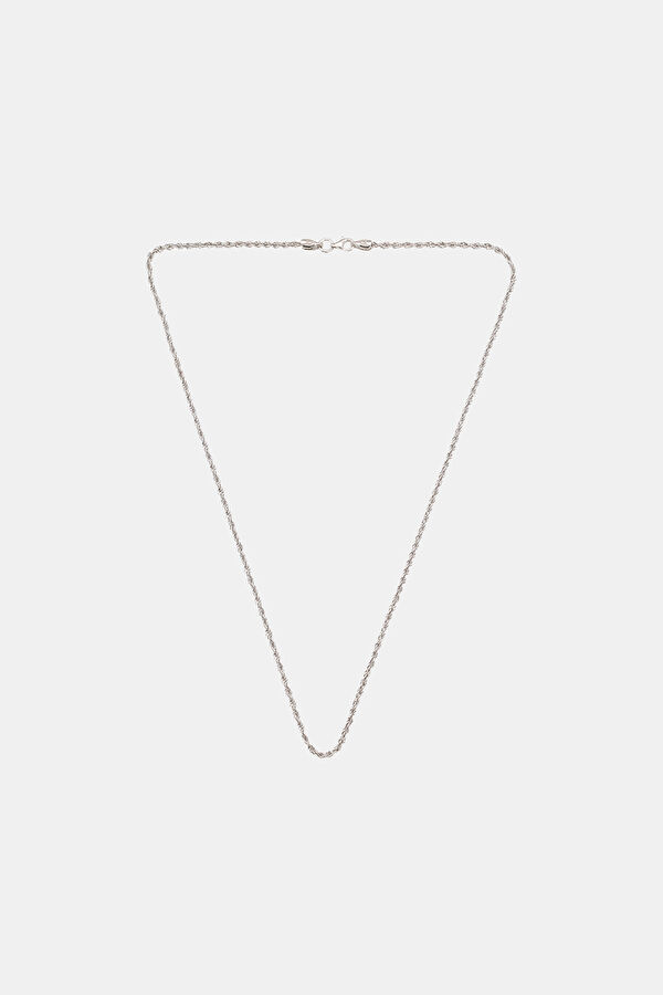 Twisted Chain Silver Necklace 2