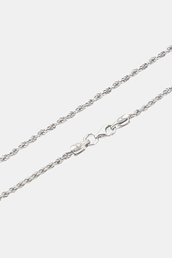 Twisted Chain Silver Necklace 3