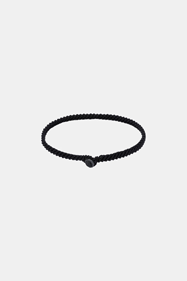 Oksit Siyah Macrame Gümüş Rengi Bileklik 2