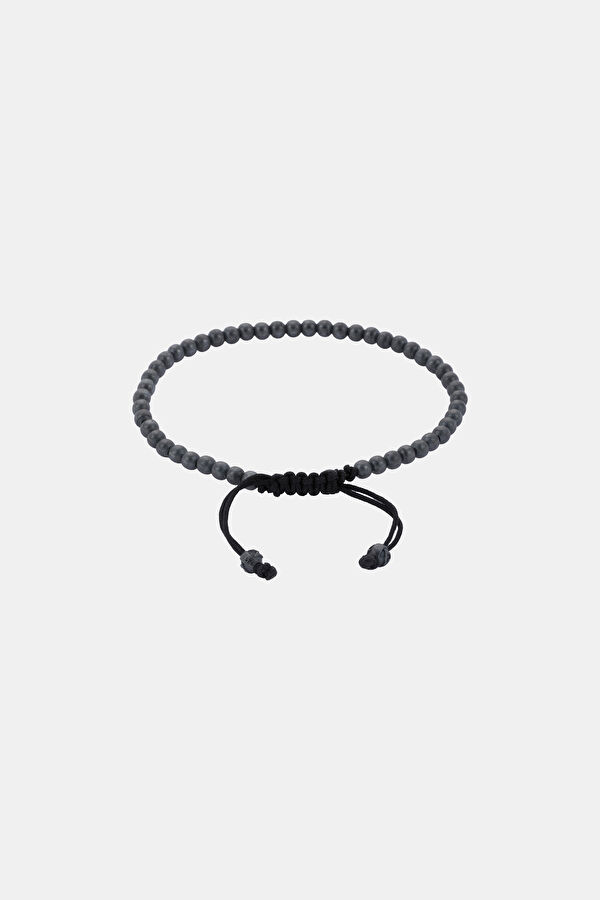 Oxidized Flat Balls Silver Bracelet 2