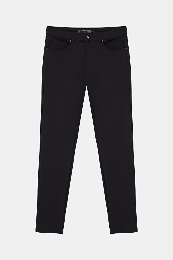 Relax Fit Black Straight Leg Men's Trousers