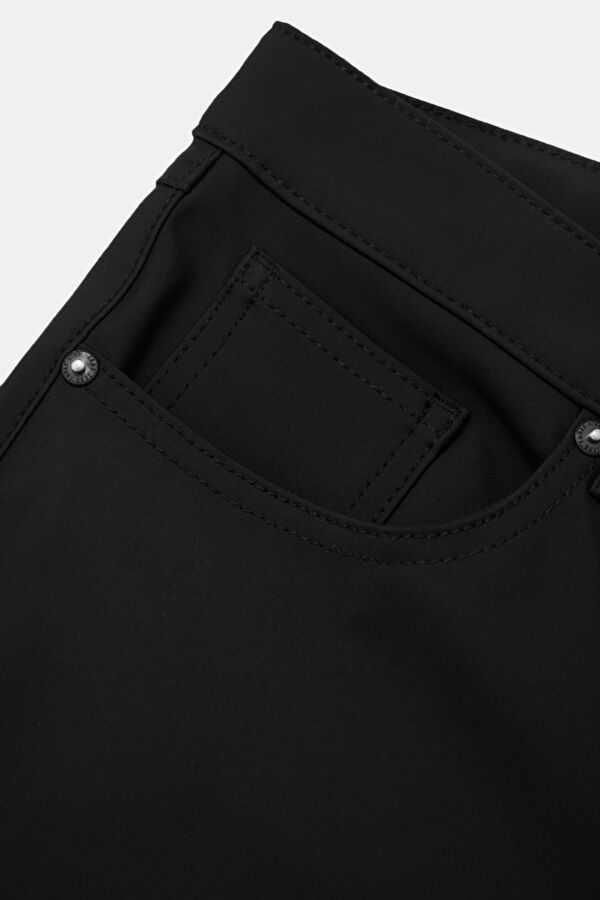 Relax Fit Black Straight Leg Men's Trousers 3