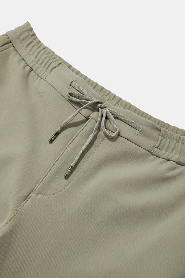 Relax Kalıp Bej Tapered Fit Erkek Pantolon 3