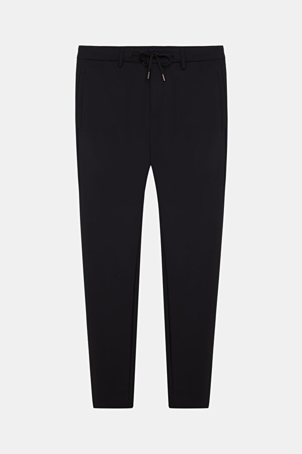 Relax Fit Black Straight Leg Men's Trousers