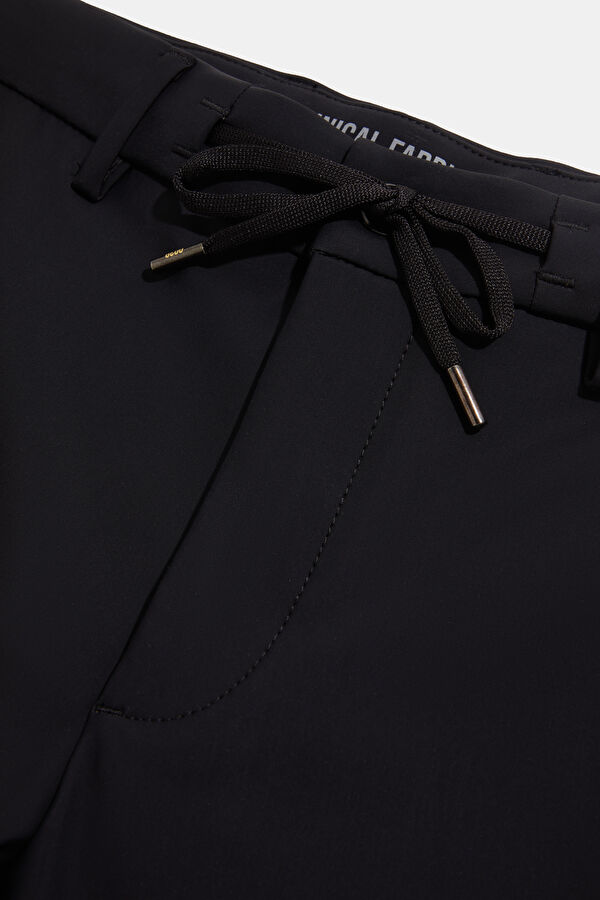 Relax Fit Black Straight Leg Men's Trousers 3