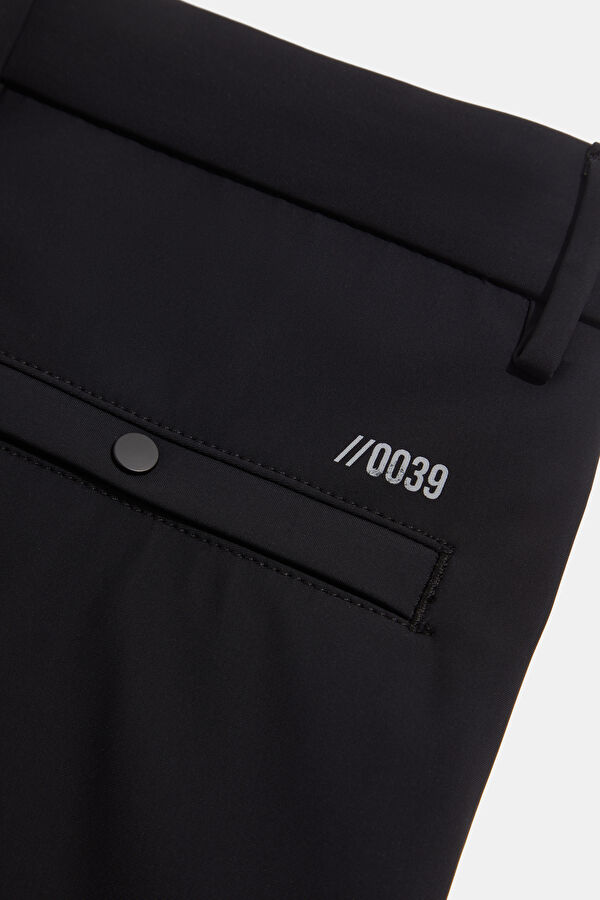 Relax Fit Black Straight Leg Men's Trousers 4