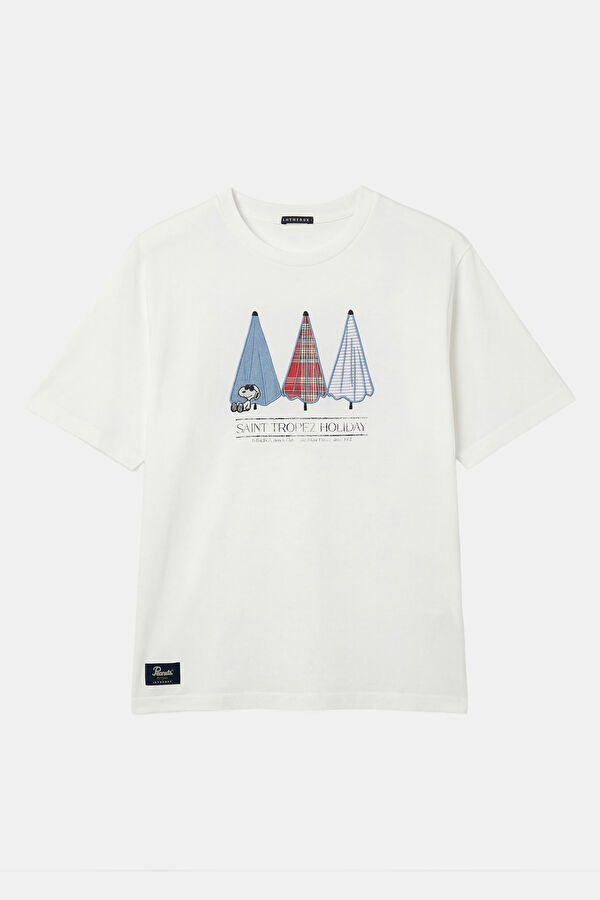Off-White Crew Neck Printed Men's T-Shirt