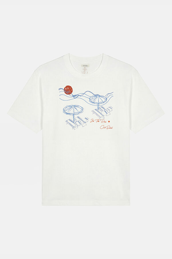 Off-White Crew Neck Printed Men's T-Shirt