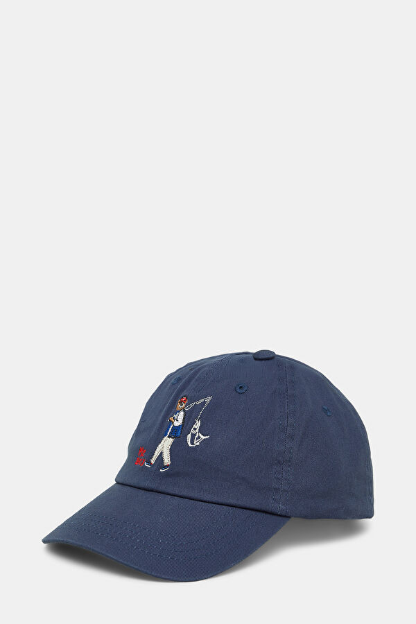 Capello Baseball Mr Box Fishing Navy Embroidered Hat