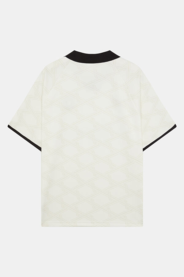 X Represent Relax Fit White V-Neck Printed T-Shirt 4