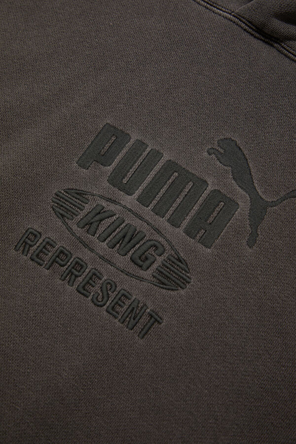 X Represent Antrasit Relax Kalıp Kapuşonlu Erkek Sweatshirt 4