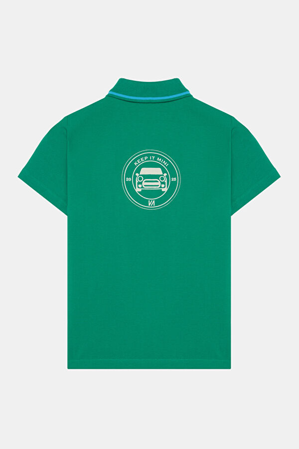 VA x MINI Yeşil Polo Yaka Baskılı T-Shirt 2