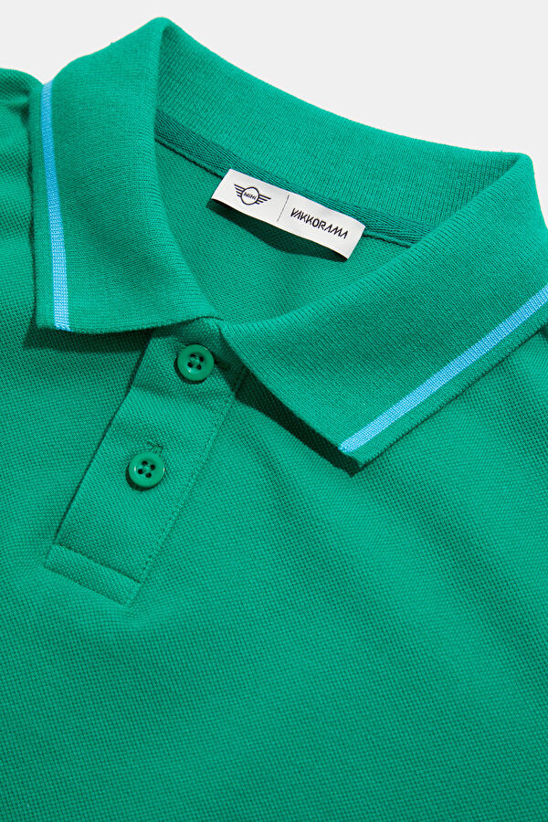 VA x MINI Yeşil Polo Yaka Baskılı T-Shirt 3