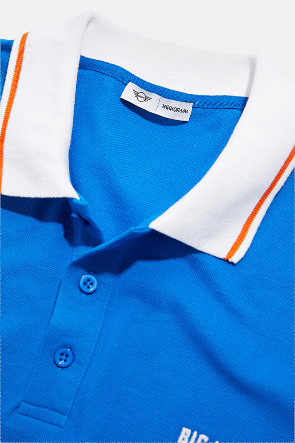 VA x MINI Saks Polo Yaka Baskılı Erkek T-Shirt 3