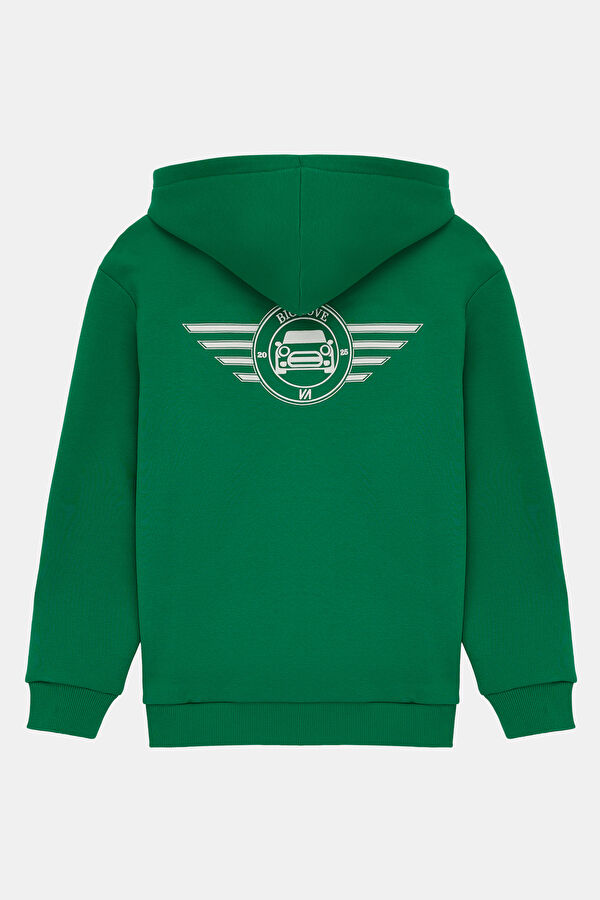 VA x MINI Yeşil Kapuşonlu Erkek Sweatshirt 2
