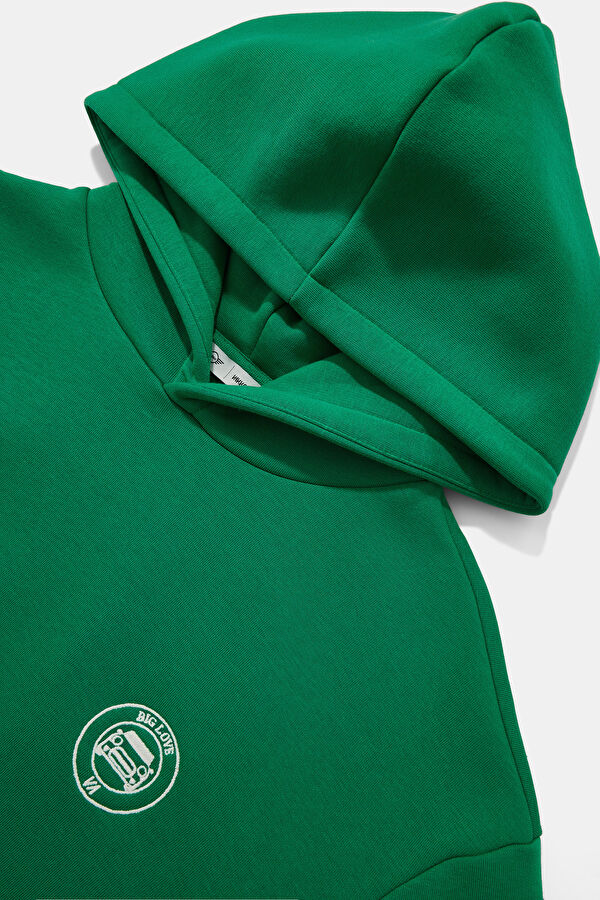 VA x MINI Yeşil Kapuşonlu Erkek Sweatshirt 3