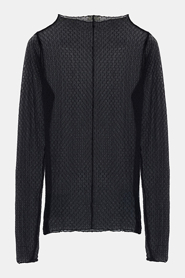 Black Long-Sleeve Blouse