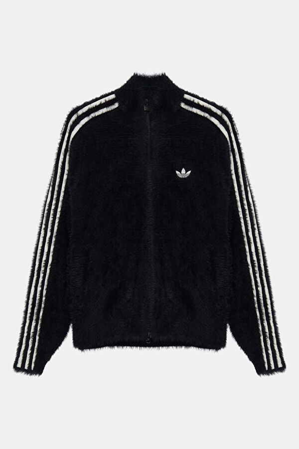 Faux Mohair Classic Track Top Black Men's Jacket 4