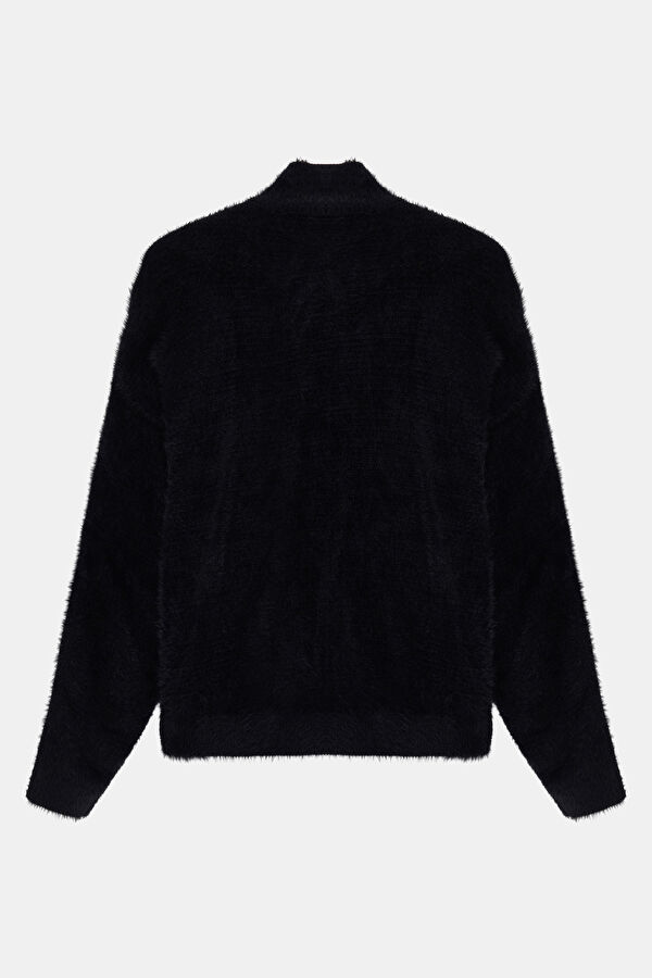 Faux Mohair Classic Track Top Black Men's Jacket 5