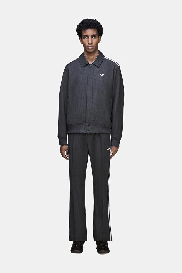 X Wales Bonner Wool Antrasit Wide Leg Erkek Pantolon 2