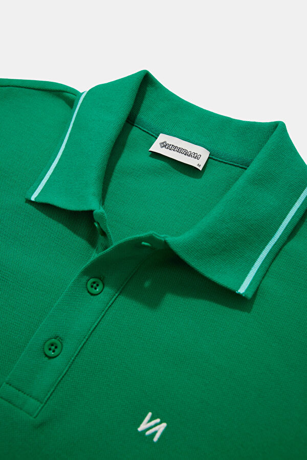 Green Embroidered Polo Shirt 3