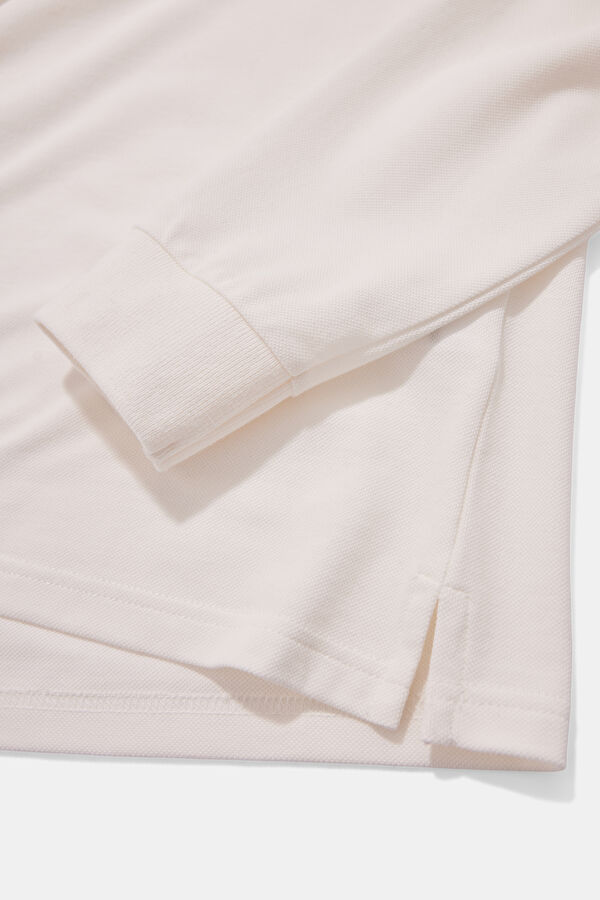 Ecru Embroidered Polo Shirt 4