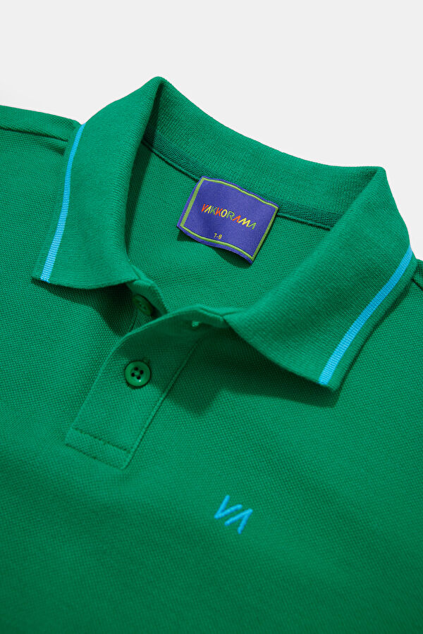 Green Embroidered Polo Shirt 3