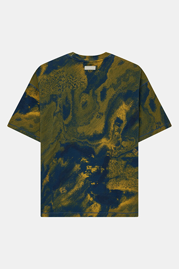 Relax Fit Khaki Crew Neck Camouflage T-Shirt 2