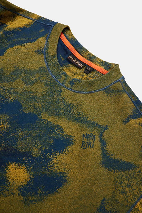 Relax Fit Khaki Crew Neck Camouflage T-Shirt 3