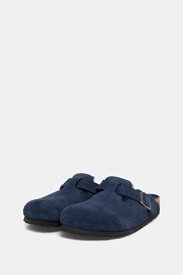 Boston Vl Shearling Navy Blue Men's Slides 2